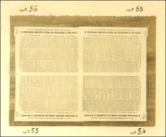 4 Pigeongrammes. Dépêche à Distribuer Aux Destinataires N° 53 à 56. - TB. - Krieg 1870