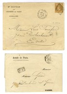 Lot De 2 Lettres De Paris Pour Paris. - TB. - Krieg 1870