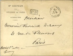 Càd PARIS / LA MAISON BLANCHE 10 DEC. 70 + P.P. Sur Enveloppe Imprimée Avec En-tête 9me SECTEUR / DE LA / DEFENSE DE PAR - Krieg 1870