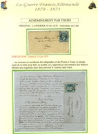 Lot De 5 Tentatives D'entrée Par Tours Et Lille. - TB. - Krieg 1870