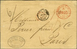 Càd LOMBARD STREET 17 SEPT 70 Sur Lettre Pour Paris Bloquée En Raison Du Siège, Au Recto Cachet D'entrée ANGL / AMB CALA - Guerra Del 1870