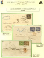 Lot De 11 Lettres Avec Origines Diverses, Londres, Bruxelles, Amsterdam, Mayence, ... Acheminées Par La Suisse. Bel Ense - Guerra Del 1870