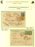 Lot De 2 Lettres Acheminées De France En Suisse Pour New York. - TB. - Krieg 1870