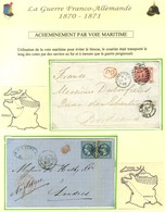 Lot De 5 Lettres Avec Acheminements Particuliers Pendant Le Siège. - TB. - Krieg 1870