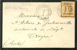 Càd KPR FELDPOST RELAIS / N° 19 / Alsace N° 5 Sur Lettre Pour Troyes. 1871. - TB / SUP. - Guerre De 1870