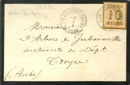 Càd KPR FELDPOST RELAIS / N° 19 / Alsace N° 5 Sur Lettre Pour Troyes. 1871. - TB / SUP. - Krieg 1870