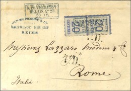 Cachet Encadré Bleu KPR:FELDPOST / RELAIS N° 25 / Als. N° 6 (2)  Sur Lettre Avec Texte Daté De Reims Pour Rome. 1870. -  - Krieg 1870