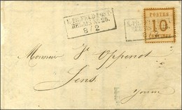Cachet Encadré KPR:FELDPOST / RELAIS N° 25 / Als. N° 5 Sur Lettre Avec Texte De Reims Pour Sens. 1871. - TB / SUP. - War 1870