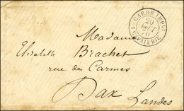 Càd GARDE IMPle / 1 CAVALERIE 29 AOUT 70 Sur Lettre En Franchise Pour Dax. - SUP. - R. - War 1870