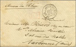 Càd ARMEE DU RHIN / Bau AF 24 AOUT 70 Sur Lettre En Franchise Militaire Pour Narbonne. - TB. - War 1870