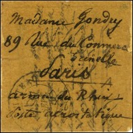Papillon Daté De Metz Le 15 Septembre 1870 Pour Paris. Au Recto Mention Manuscrite '' Armée Du Rhin / Poste Aérostatique - Krieg 1870