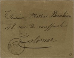 Càd MULHOUSE (66) 19 OCT. 70 Sur Papillon De Neuf-Brisach Daté Du Mardi 18 Octobre 1870, Sorti Par Passeur Pour Colmar.  - Krieg 1870