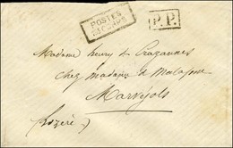 Griffe Encadrée POSTES / 19e CORPS + P.P. Sur Lettre Pour Marvejols, Au Verso Càd D'arrivée 5 FEVR. 71. - SUP. - RR. - Krieg 1870