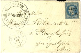 Losange Ambulant / N° 29 Pd Càd T 17 GARE DE BERNAY (26) 5 MAI 71, Au Recto Très Rare Cachet 20e CORPS / 1re ARMEE / ETA - Krieg 1870