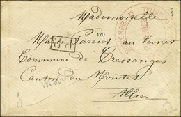 Cachet Rouge 20e CORPS / 1re ARMEE / ETAT MAJOR GENERAL + P.P. Sur Lettre En Franchise Militaire Pour L'Allier, Au Verso - Guerre De 1870