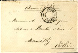 Cachet ARMEE DE L'OUEST Sur Lettre Adressée En Franchise Militaire Pour Mareuil. - TB / SUP. - R. - Guerre De 1870