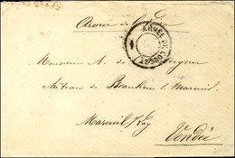 Cachet ARMEE DE L'OUEST Sur Lettre Adressée En Franchise Militaire Pour Mareuil. - TB / SUP. - R. - Krieg 1870