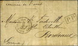 Cachet 19e CORPS / POSTES / 1ere DIVISION + P.P. Sur Lettre Avec Texte Daté Du 27 Février 1871 Pour Bordeaux. - TB / SUP - Guerre De 1870