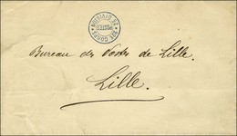 Cachet Bleu 22e CORPS / POSTES / 2e DIVISION Sur Lettre Avec Texte Adressée à Lille, Au Verso Càd D'arrivée 9 FEVR. 71.  - Krieg 1870