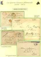 Lot De 4 Lettres Avec Griffes De Franchise Militaire. - TB. - Krieg 1870
