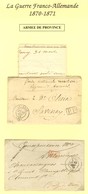 Lot De 3 Lettres Avec Cachets De Franchise Militaire. - TB. - Krieg 1870