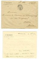 Càd T 17 BORDEAUX (32) 11 DEC. 70 Sur Lettre Imprimée 1er REGIMENT / DE MOBILES A CHEVAL (idem Dans Le Texte) Adressée E - Krieg 1870