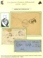Lot De 5 Lettres + 2 Documents De L'armée De Versailles. - TB. - Krieg 1870