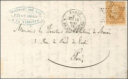 Etoile 14 / N° 28 Càd PARIS / R. DE STRASBOURG 16 MAI 71 Sur Lettre Avec Texte Et En-tête Illustré Des Bateaux à Vapeur  - Guerra Del 1870