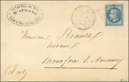 Lettre Sans Texte Avec Cachet Commercial Pour Montfort L'Amaury Remise Par Un Passeur Au Bureau Du Mesnil Saint Denis, G - War 1870