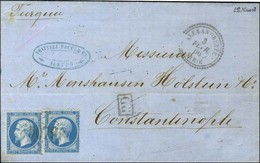 GC 5079 / N° 22 (2) (1 Ex Def) Càd ALEXANDRETTE / SYRIE 3 FEVR. 66 Sur Lettre Avec Texte Daté D'Alep Le 2 Février 1866,  - Schiffspost