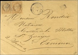 GC 5097 / N° 38 Paire Càd ORDOU / TURQUIE D'ASIE Sur Lettre Pour Exoudun. 1872. Seule Frappe Connue En Noir De Ce Bureau - Poste Maritime