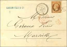 GC 5107 / N° 23 Càd TUNIS / * Sur Lettre Pour Marseille. 1867. - TB / SUP. - Schiffspost