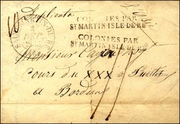 Lettre Avec Texte Daté De L’Ile Maurice Pour Bordeaux, MP D’entrée COLONIES PAR / ST MARTIN DE RE Càd T 13 ST MARTIN DE  - Maritime Post
