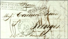 Lettre Avec Texte Daté De Gandia Le 22 Mai 1837 Pour Ganges, Au Recto Marque Postale D'entrée Encadrée PAYS D'OUTREMER / - Maritime Post