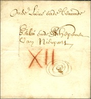 Lettre Avec Texte Daté Du 17 Avril 1690 Du Président Du Conseil Du Duc De Castille. Au Recto, XII à La Craie Rouge Et In - ....-1700: Precursores