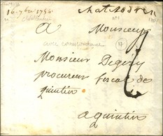 '' Chatelodren '' (Chatellaudren L N° 1) Sur Enveloppe Avec Texte Daté 1754. - TB. - 1701-1800: Précurseurs XVIII