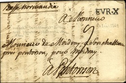 EVR.X ( Evreux L N° 4) Sur Lettre Avec Texte Daté 1769. - SUP. - 1701-1800: Précurseurs XVIII