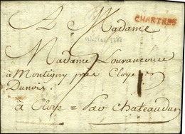 CHARTRES Rouge (23 Mm) Sur Lettre Avec Texte Daté 1788. Marque Postale Non Signalée. - SUP. - R. - 1701-1800: Précurseurs XVIII