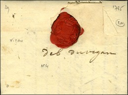 MIRCOUR (L N° 4) Sur Lettre Pour Le Vigan Réexpédiée à Montpellier, Au Verso Manuscrit '' Deb Du Vigan '' (L N° 4). 1785 - 1701-1800: Vorläufer XVIII