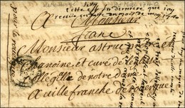 Lettre Avec Texte Daté De Maubeuge Le 20 Mai 1740 Pour Villefranche De Rouergue, Au Recto Marque Manuscrite '' Franc ''  - 1701-1800: Precursors XVIII