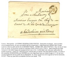 Marque Postale PORT / PAYE FERME GEN. DES POSTES (L N° 34) Sur Enveloppe Sans Texte Pour Worms. - TB. - R. - 1701-1800: Precursori XVIII