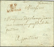 PP / DE / LIMOGES Rouge (L N° 15) Sur Lettre Avec Texte Daté 1783. - TB. - R. - 1701-1800: Precursores XVIII