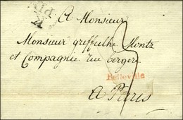 ' Belleville ' Rouge + K / PD Sur Lettre (légère Restauration) Avec Texte Daté 1793. - TB. - R. - 1701-1800: Precursori XVIII