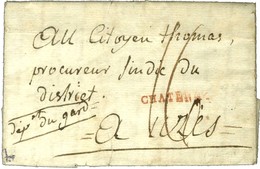 CHATENAY (R) Sur Lettre Avec Texte Daté Chatenay An 7. - TB. - R. - 1701-1800: Precursores XVIII