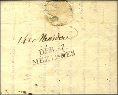 DEB. 7 / MEZIERES Sur Lettre Avec Texte Daté An 13. - TB. - 1801-1848: Precursores XIX