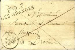 P.9.P / LES GRANGES Sur Lettre Sans Texte, Dateur A. 1830. - TB / SUP. - 1801-1848: Vorläufer XIX