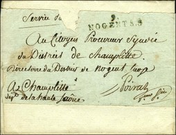 9 / NOGENT-S-S Bleu Sur Lettre Avec Texte Daté 1793 Adressée Sous Bande à Champlitte Avec Contreseing De Franchise De Po - 1801-1848: Precursors XIX