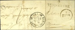 9 / VENDOEUVRE Sur Lettre Avec Texte Retournée Au Départ De Bar Sur Aube (T 12 En Départ). - TB / SUP. - 1801-1848: Precursors XIX