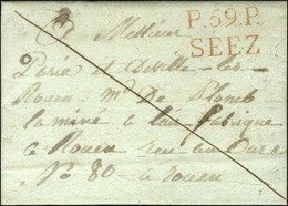 P.59.P. / SEEZ Rouge Sur Lettre Avec Texte Daté. 1817. - SUP. - 1801-1848: Vorläufer XIX