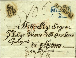 60 / St DENIS + 60 / P.P. Sur Lettre Pour Novarra. 1803. - TB / SUP. - 1801-1848: Precursors XIX